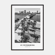 St. Petersburg, Florida Portrait B&W No 2 Poster