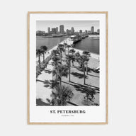 St. Petersburg, Florida Portrait B&W No 2 Poster