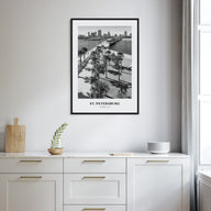 St. Petersburg, Florida Portrait B&W No 2 Poster