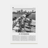 St. Petersburg, Florida Travel B&W No 2 Poster