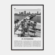St. Petersburg, Florida Travel B&W No 2 Poster