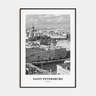 St. Petersburg, Russia Portrait B&W Poster