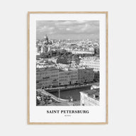 St. Petersburg, Russia Portrait B&W Poster