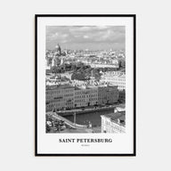 St. Petersburg, Russia Portrait B&W Poster