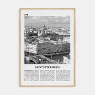 St. Petersburg, Russia Travel B&W Poster