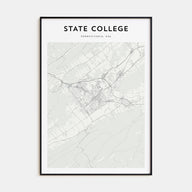 State College Map Portrait Poster