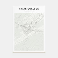 State College Map Portrait Poster