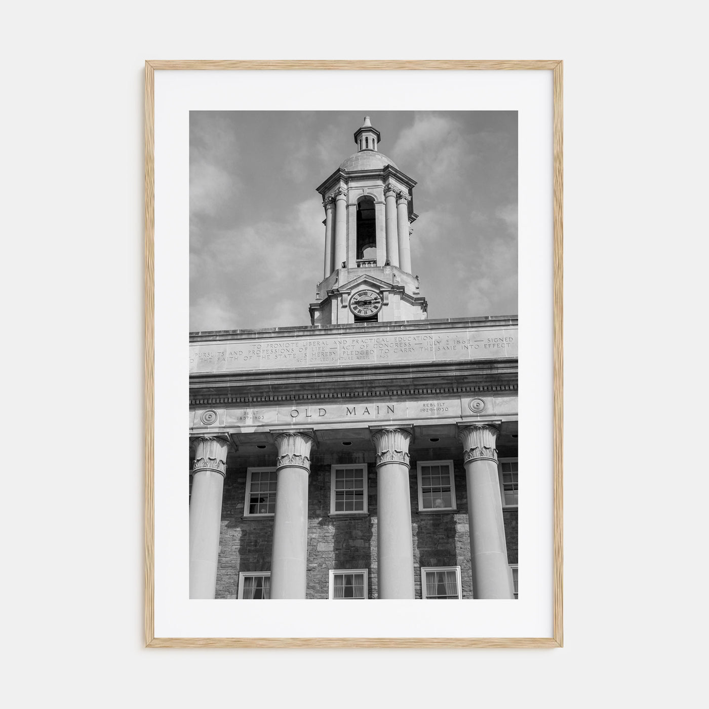 State College Photo B&W Poster