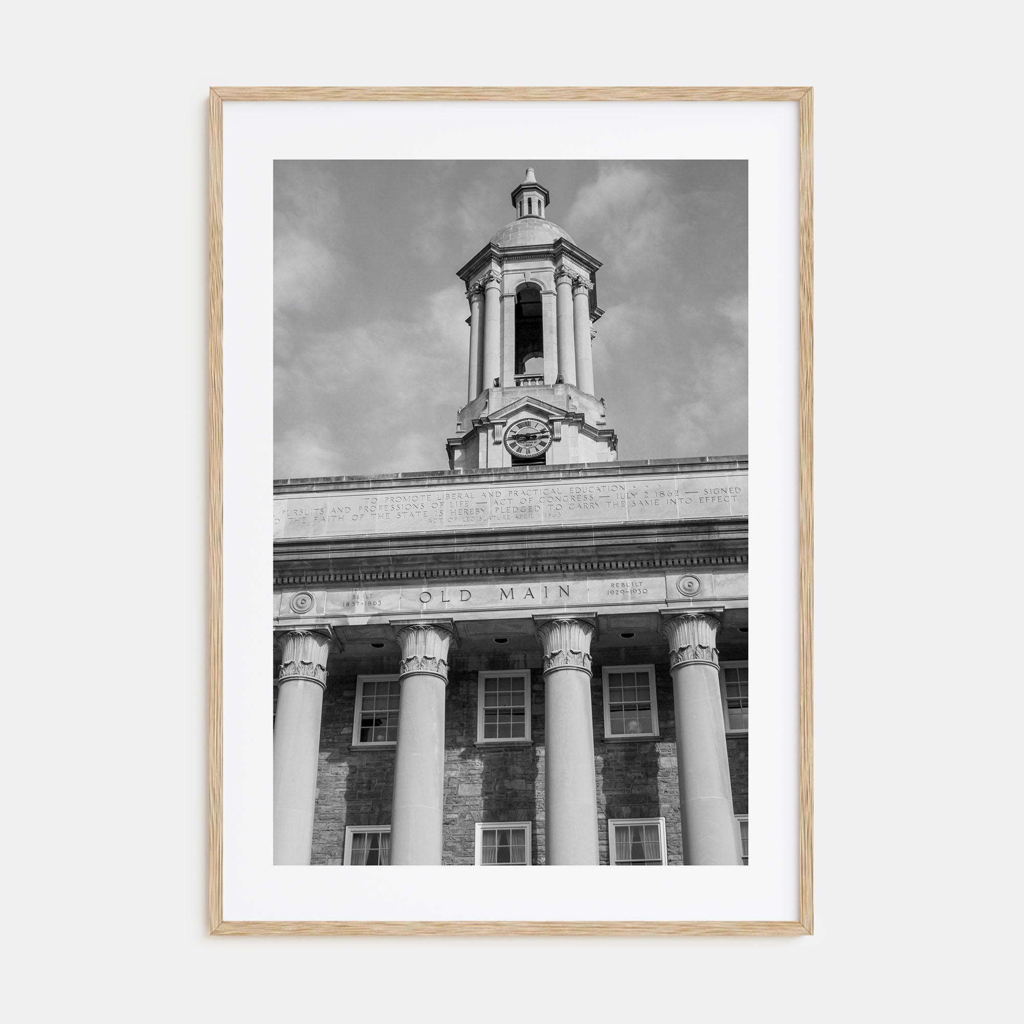 State College Photo B&W Poster
