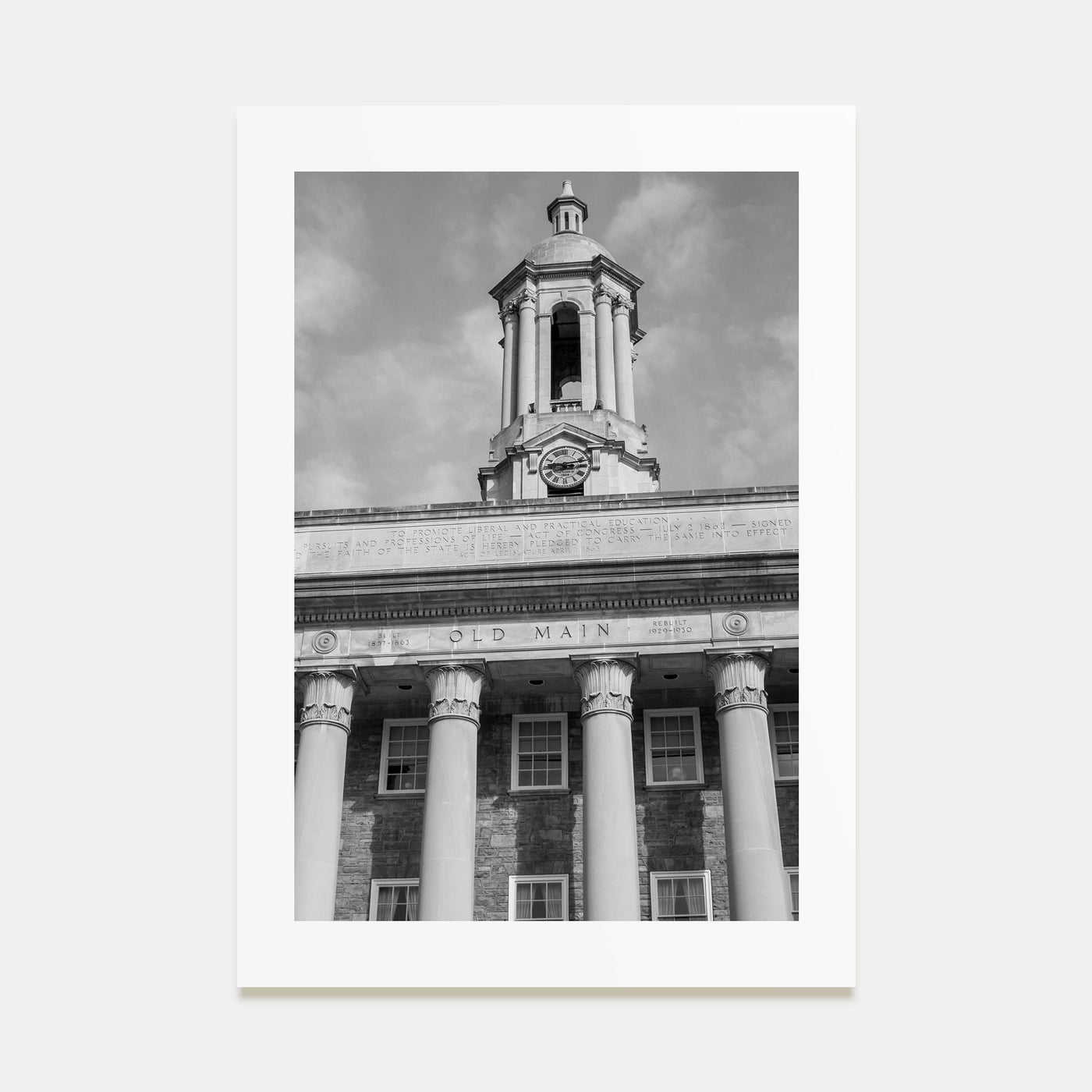 State College Photo B&W Poster