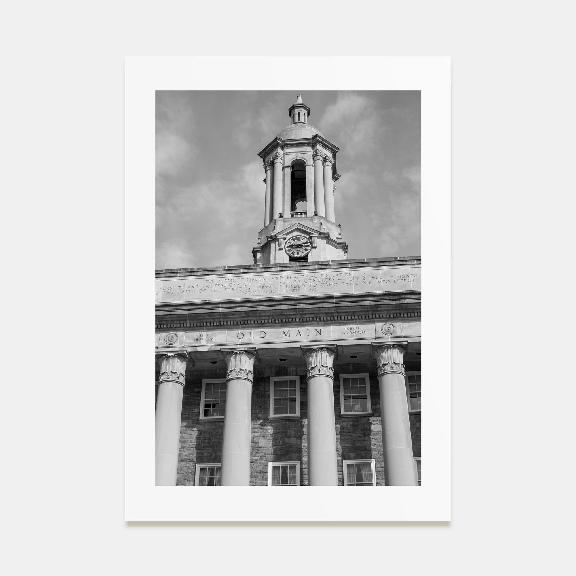 State College Photo B&W Poster