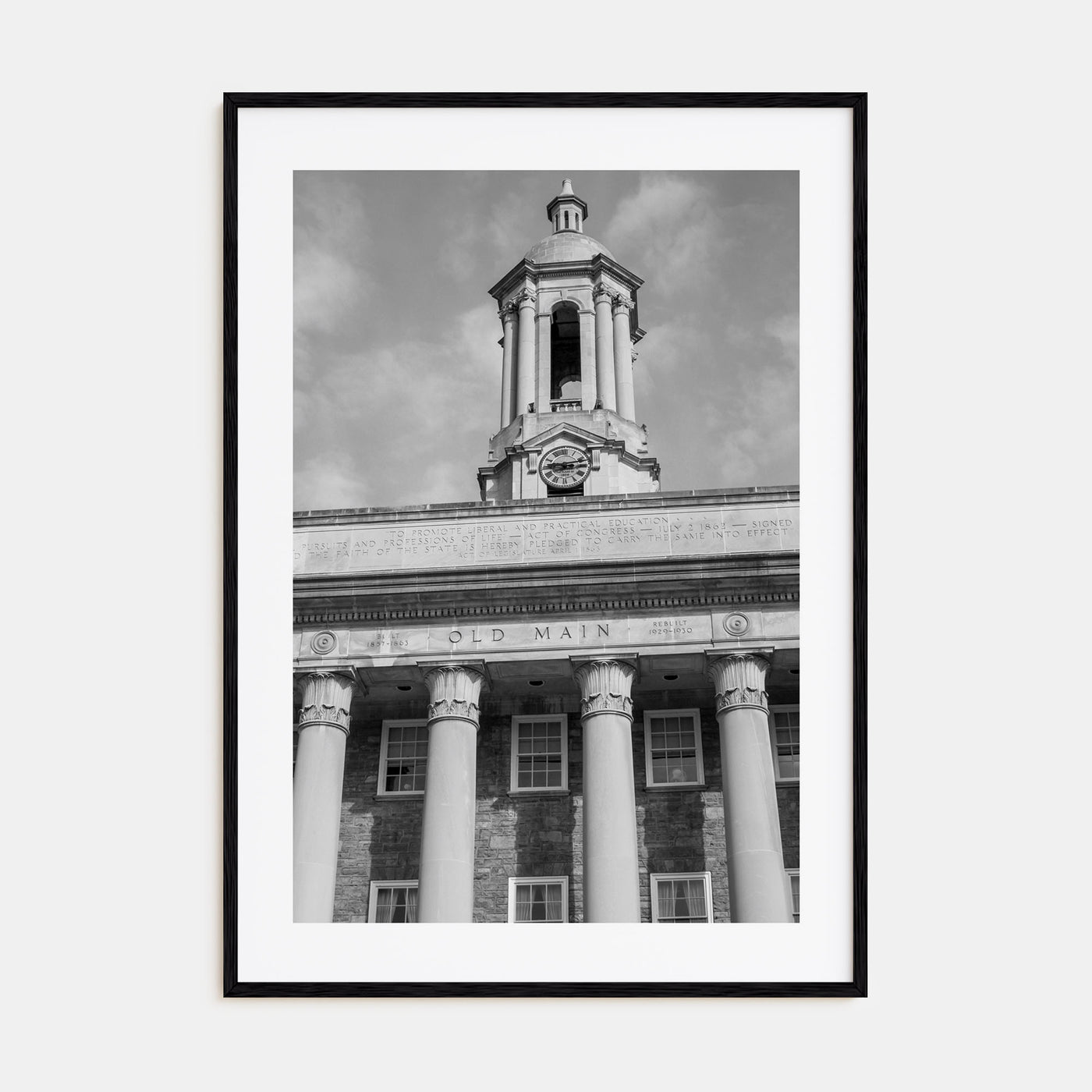 State College Photo B&W Poster