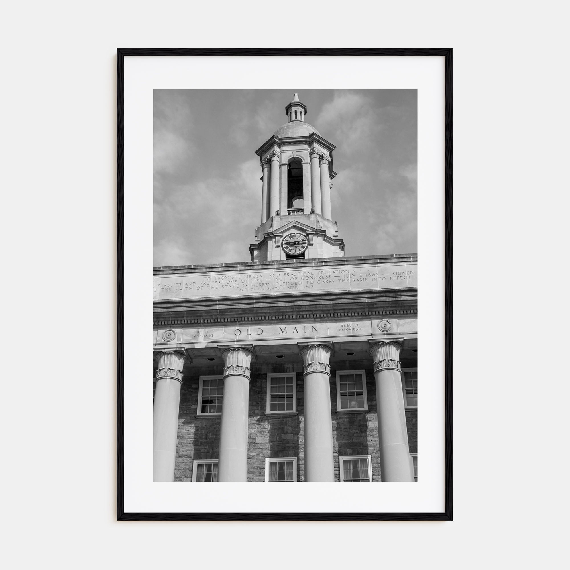 State College Photo B&W Poster