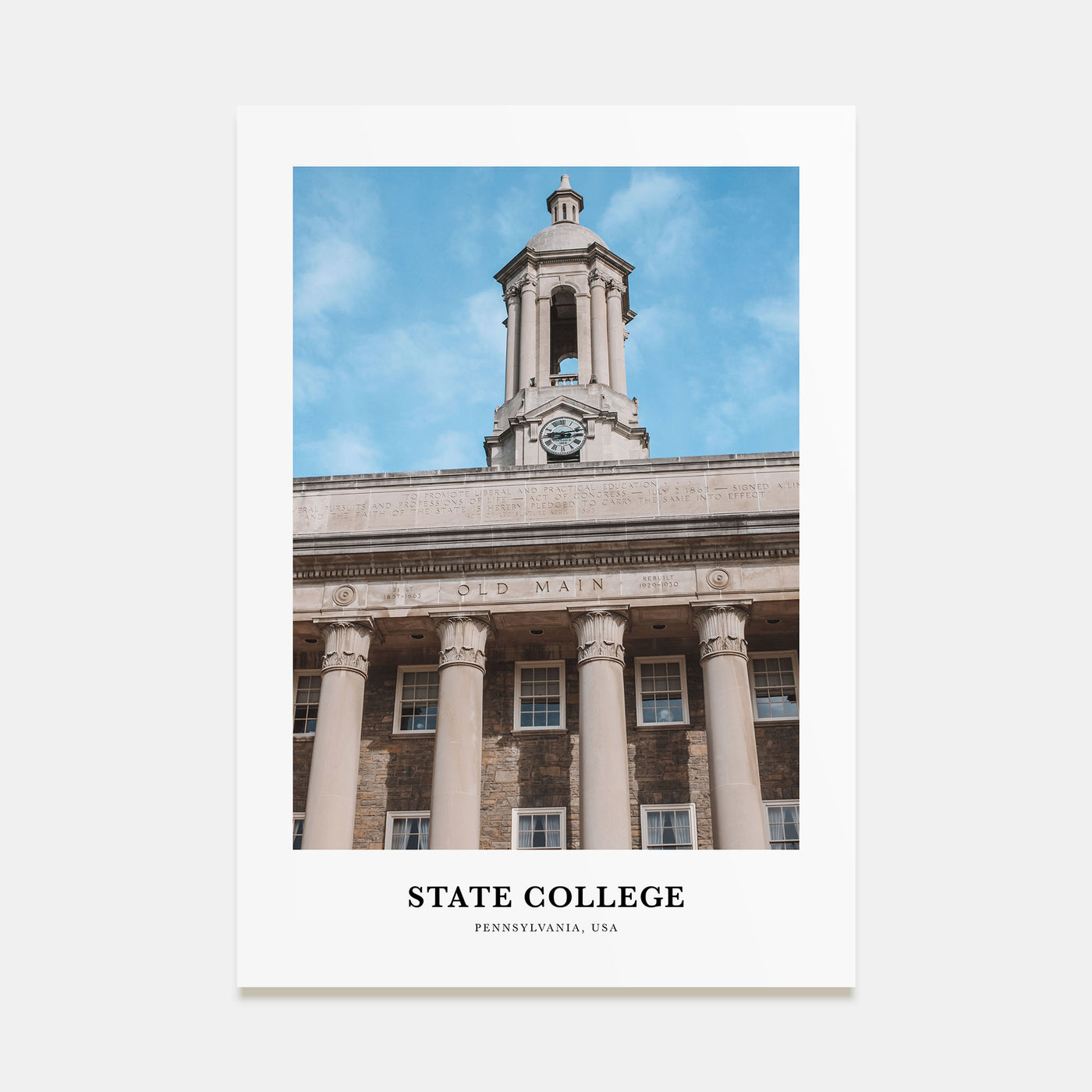 State College Portrait Color Poster