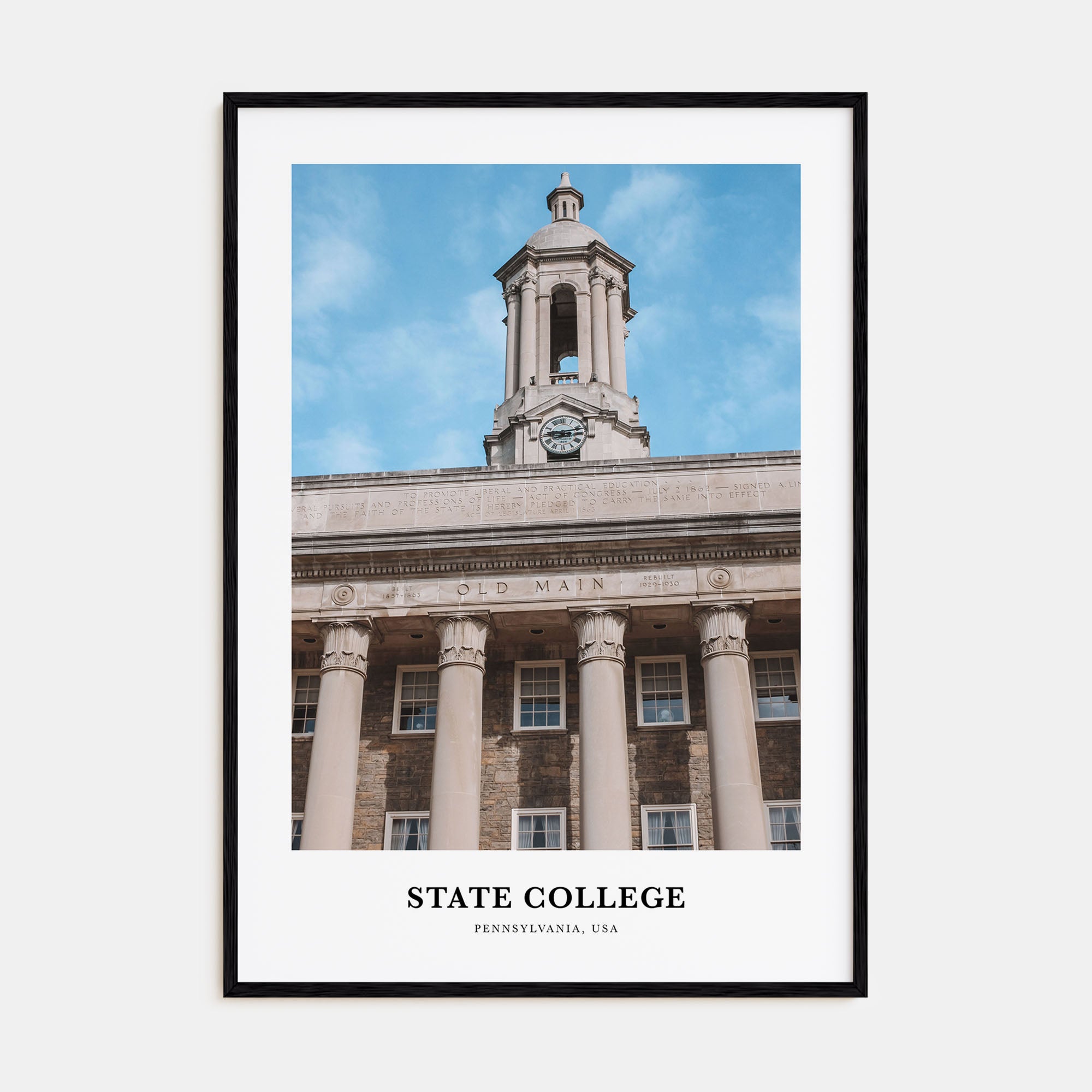 State College Portrait Color Poster