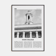 State College Travel B&W Poster