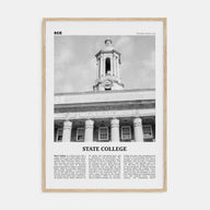 State College Travel B&W Poster