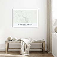 Steamboat Springs Map Landscape Poster