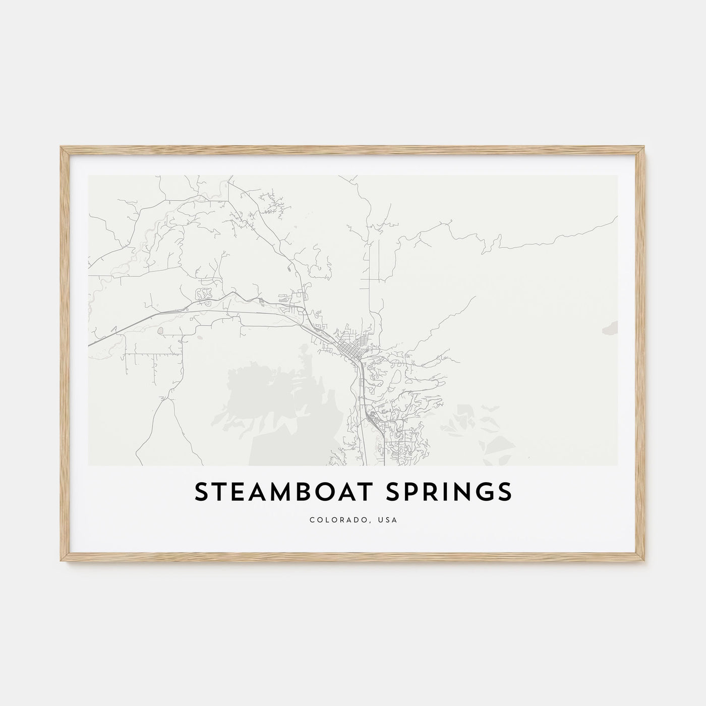 Steamboat Springs Map Landscape Poster