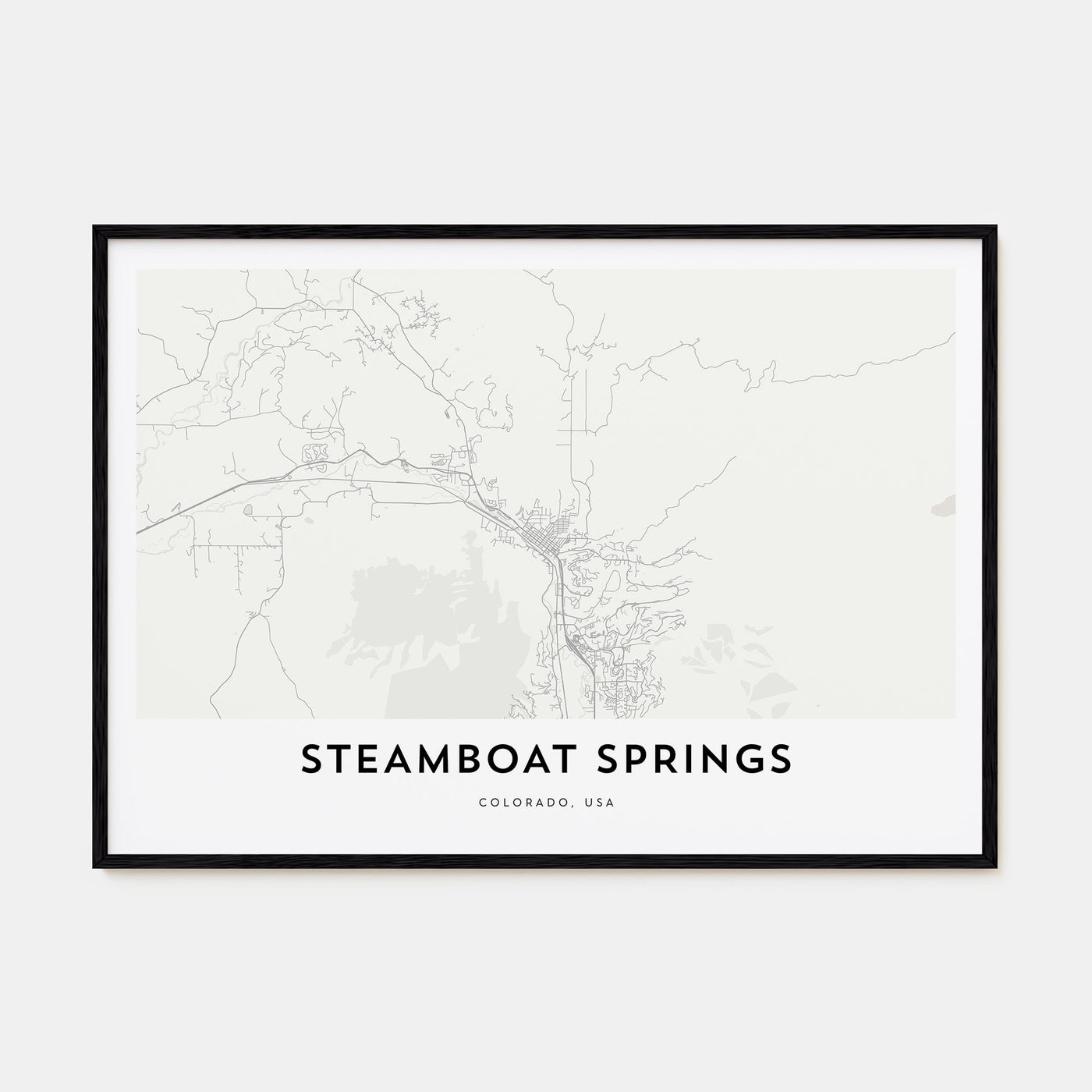 Steamboat Springs Map Landscape Poster