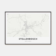 Stellenbosch Map Landscape Poster