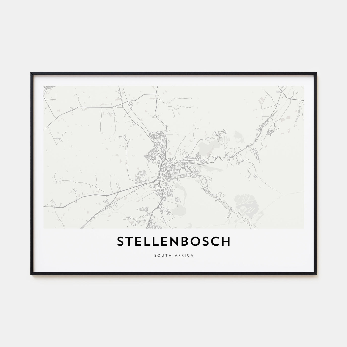 Stellenbosch Map Landscape Poster