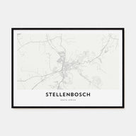Stellenbosch Map Landscape Poster