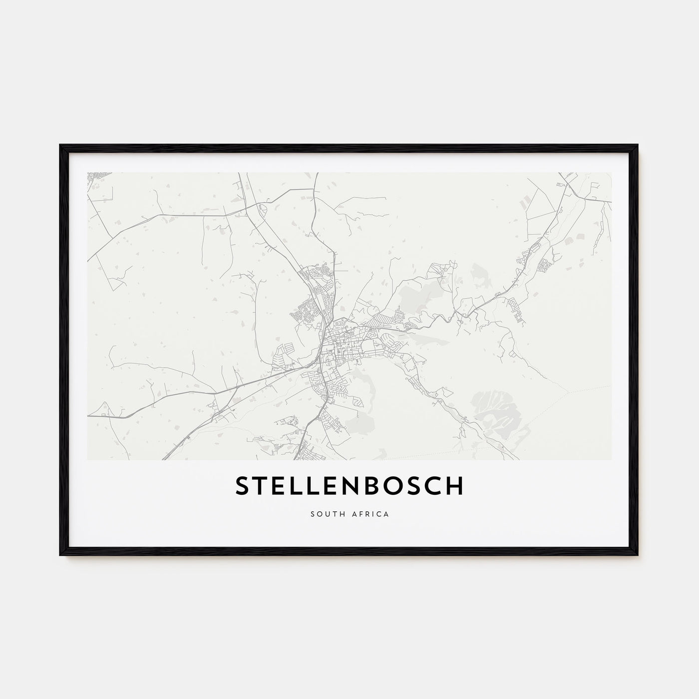 Stellenbosch Map Landscape Poster