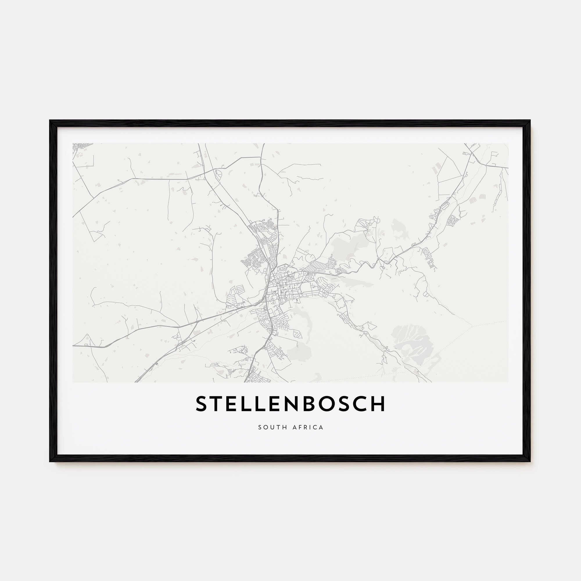 Stellenbosch Map Landscape Poster