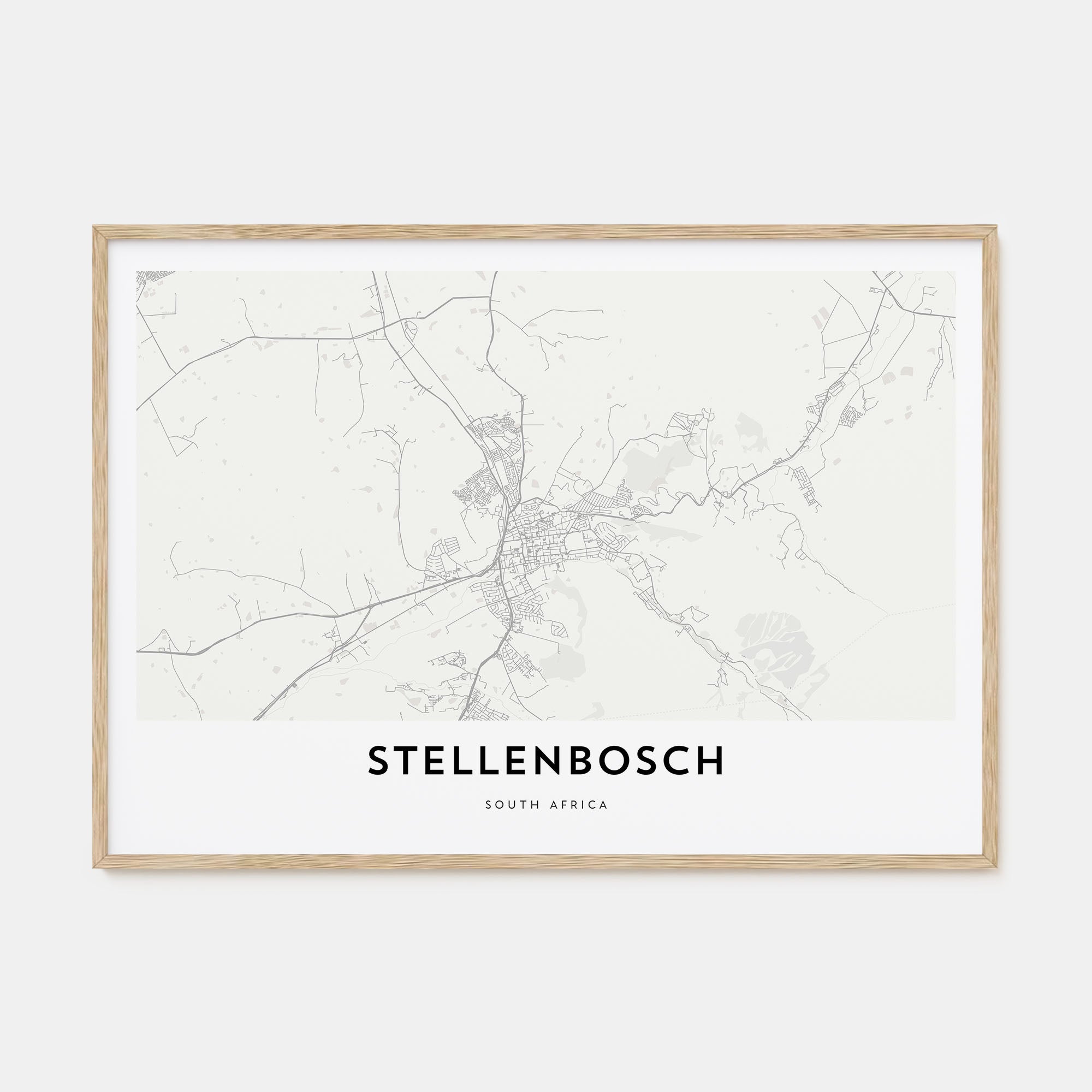 Stellenbosch Map Landscape Poster