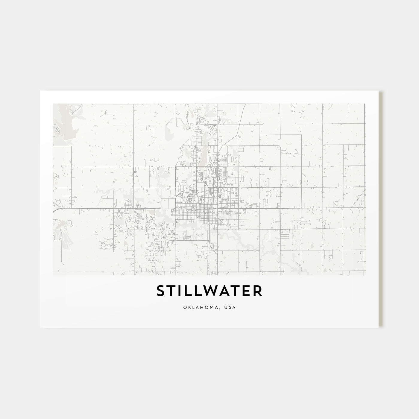 Stillwater Map Landscape Poster