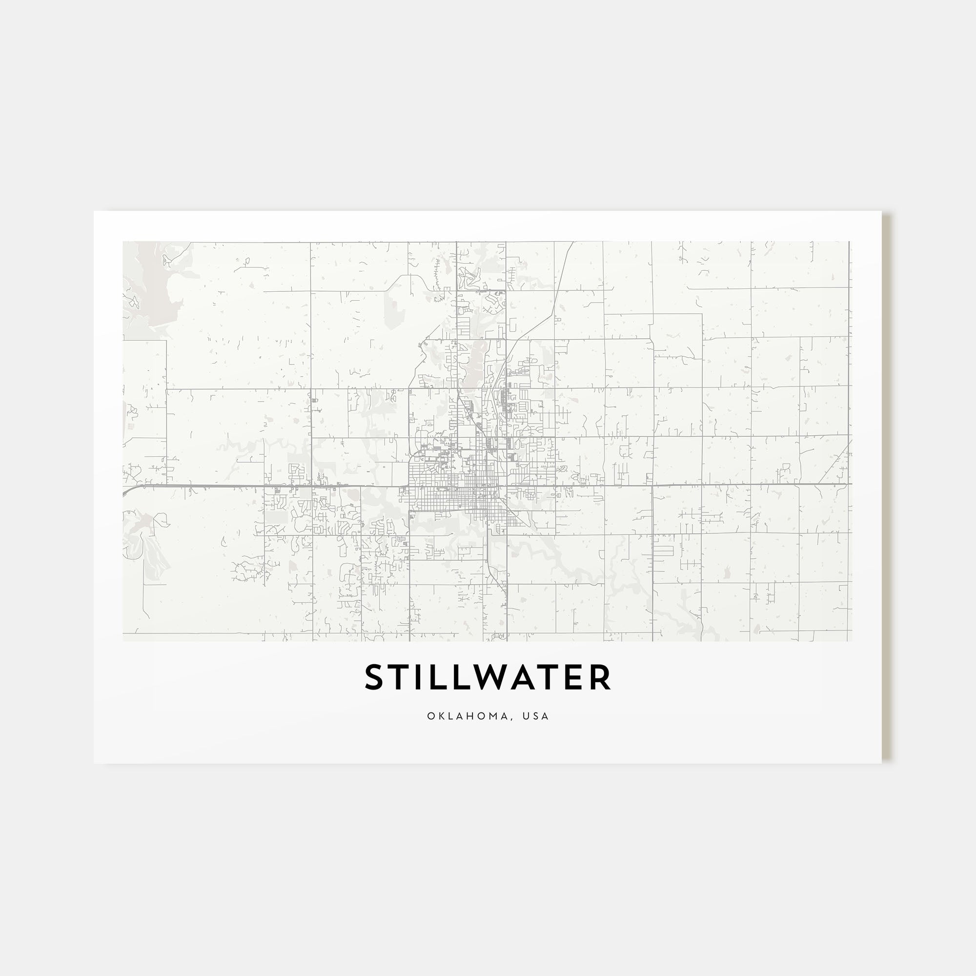 Stillwater Map Landscape Poster