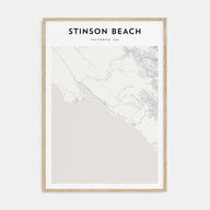 Stinson Beach Map Portrait Poster