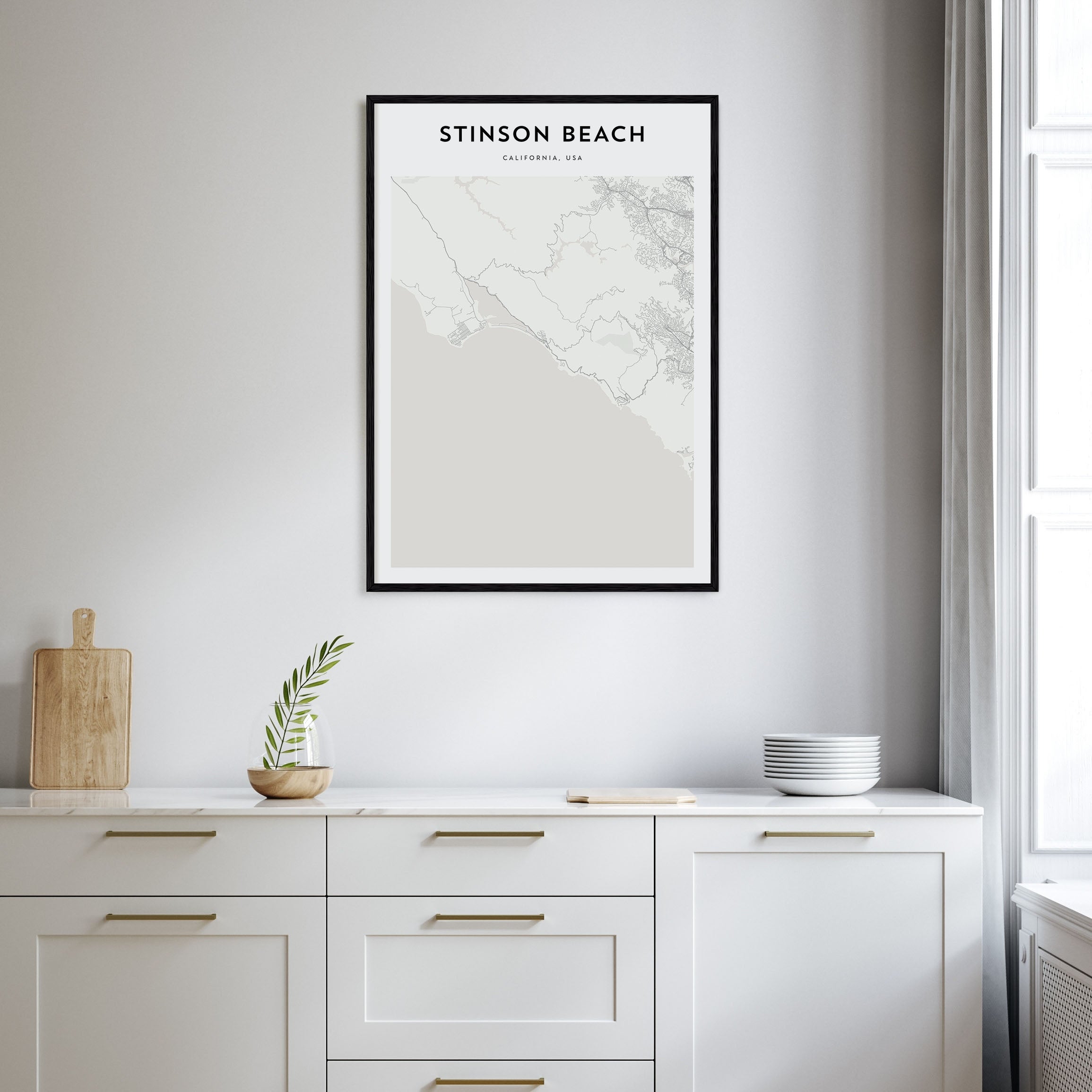 Stinson Beach Map Portrait Poster