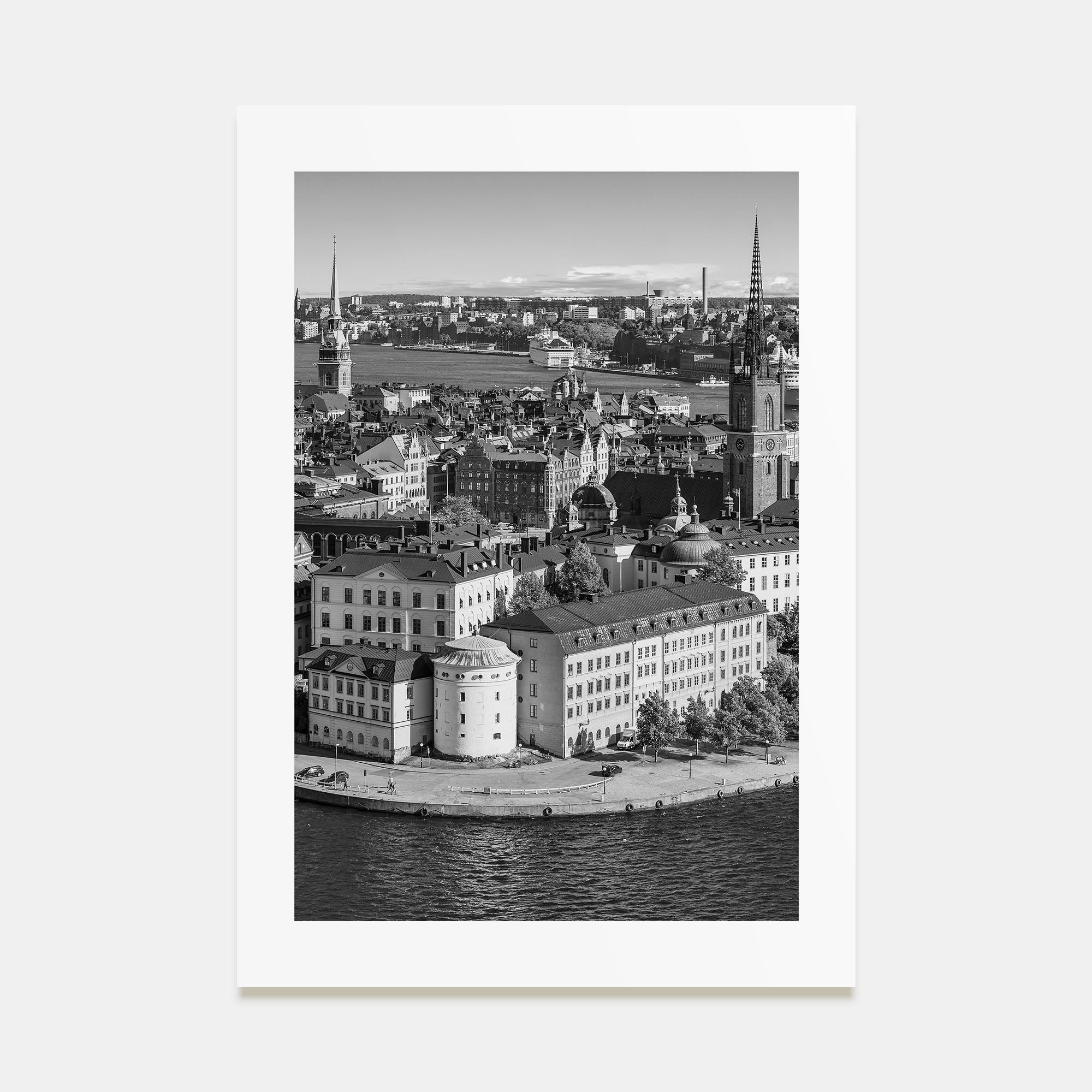 Stockholm Photo B&W Poster