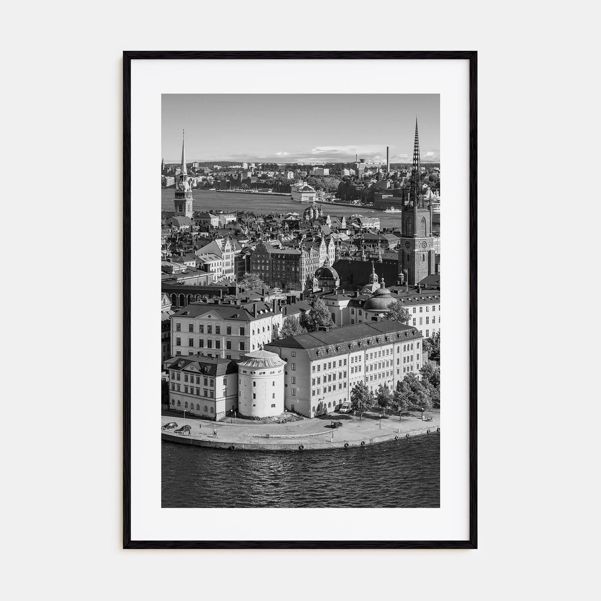 Stockholm Photo B&W Poster