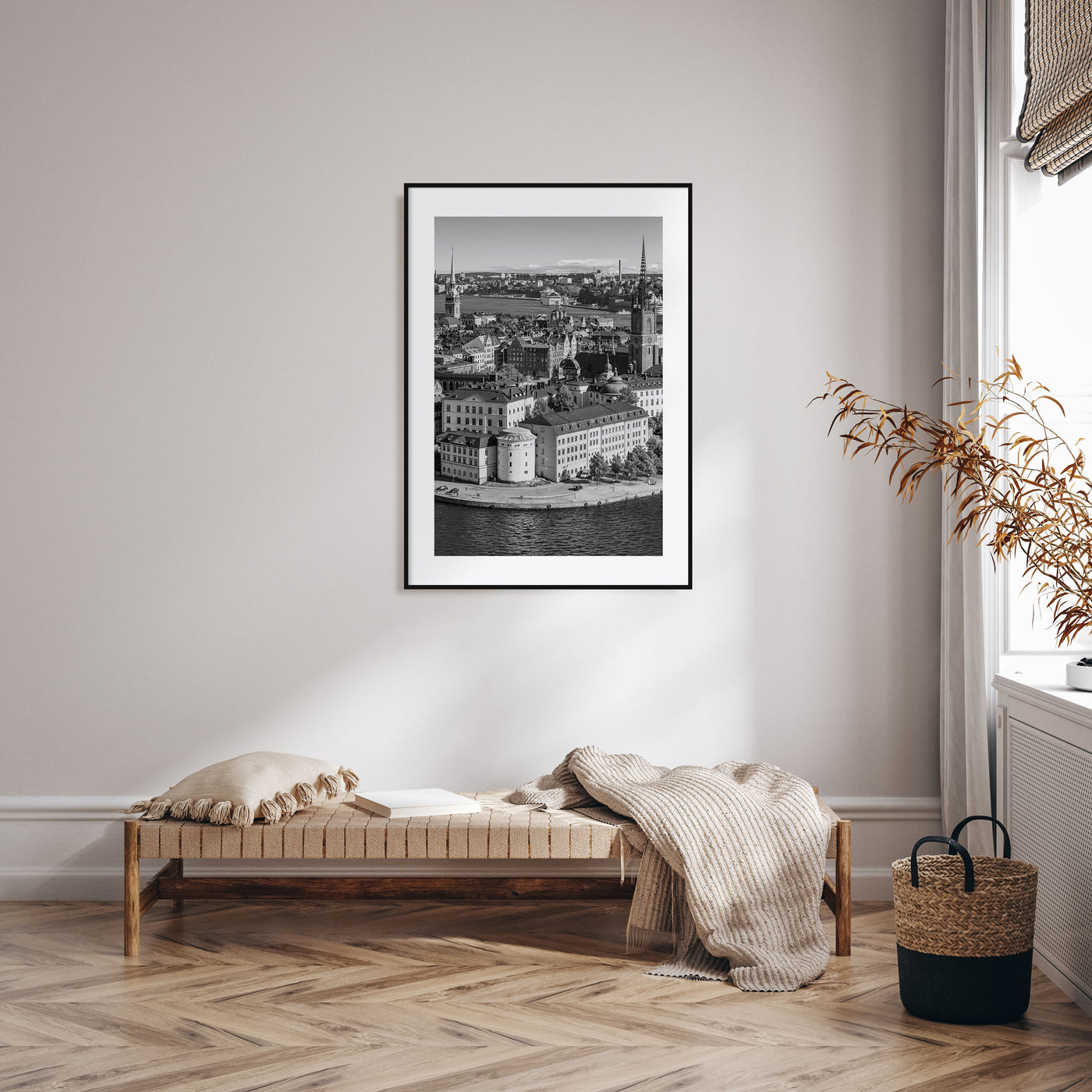 Stockholm Photo B&W Poster