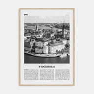 Stockholm Travel B&W No 1 Poster