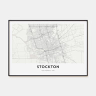 Stockton Map Landscape Poster
