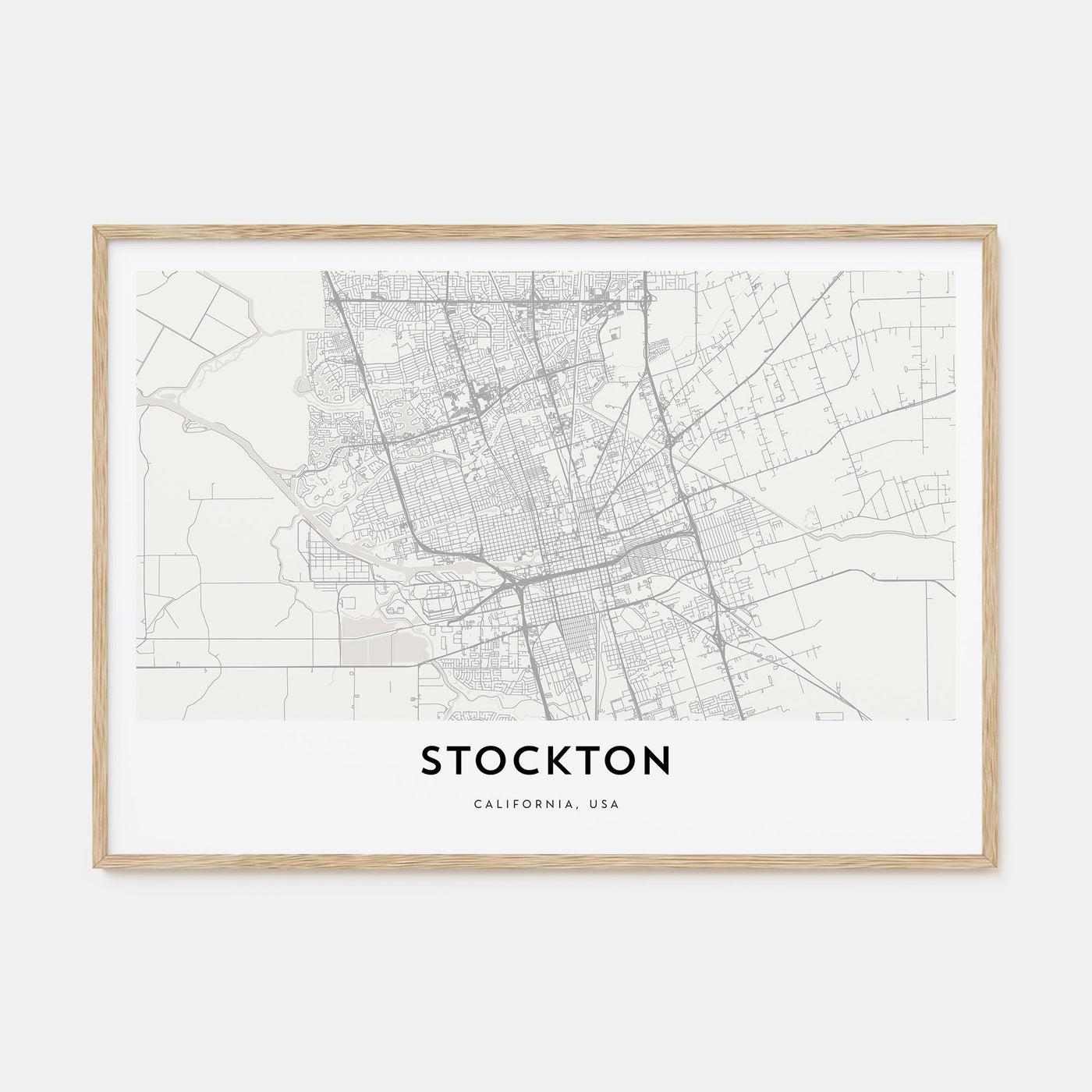 Stockton Map Landscape Poster
