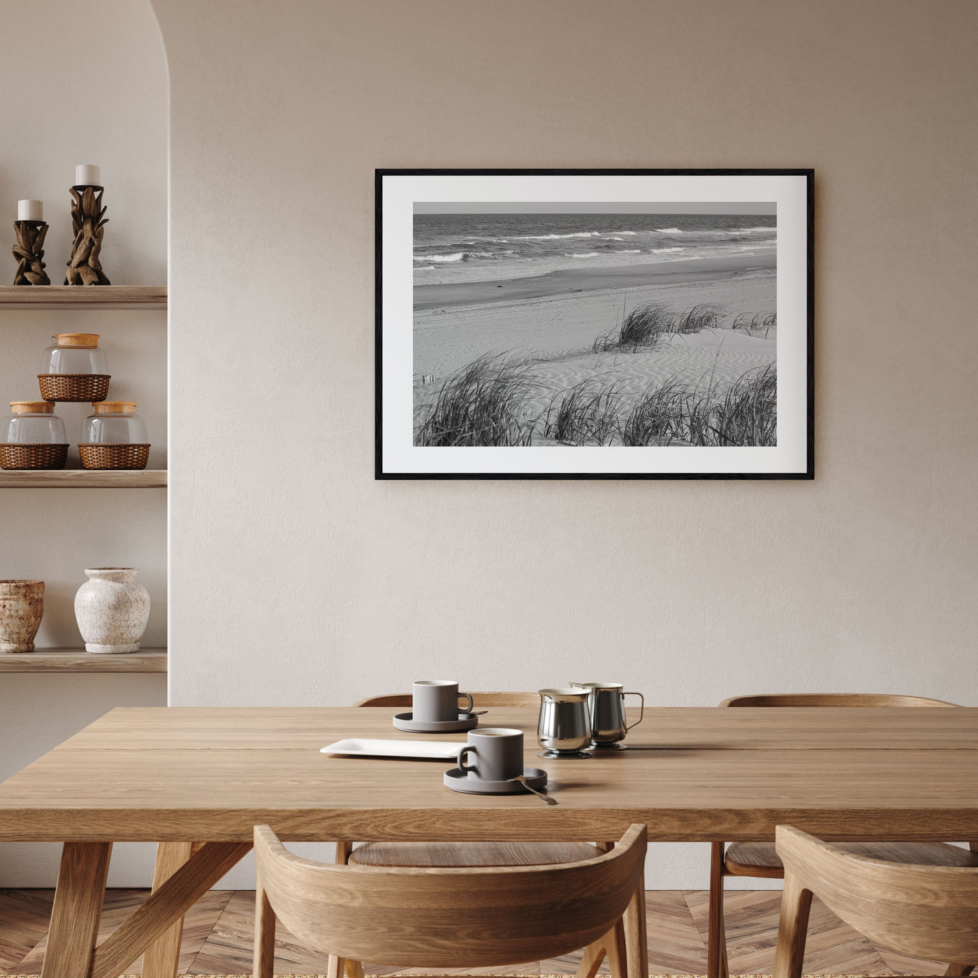 Stone Harbor Landscape B&W Poster