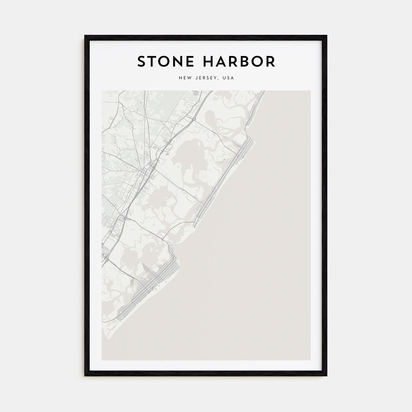 Stone Harbor Map Portrait Poster