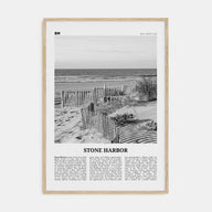 Stone Harbor Travel B&W Poster