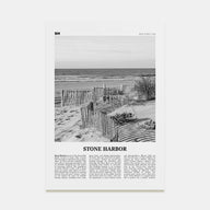 Stone Harbor Travel B&W Poster