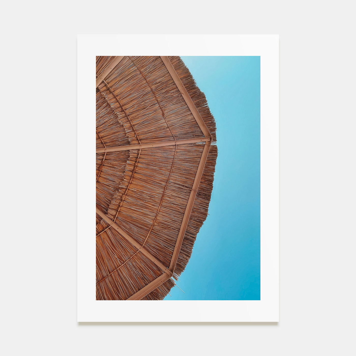 Straw Umbrella Photo Color Poster