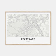 Stuttgart Map Landscape Poster
