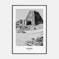 Sudan Portrait B&W Poster