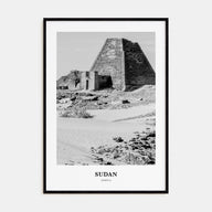 Sudan Portrait B&W Poster