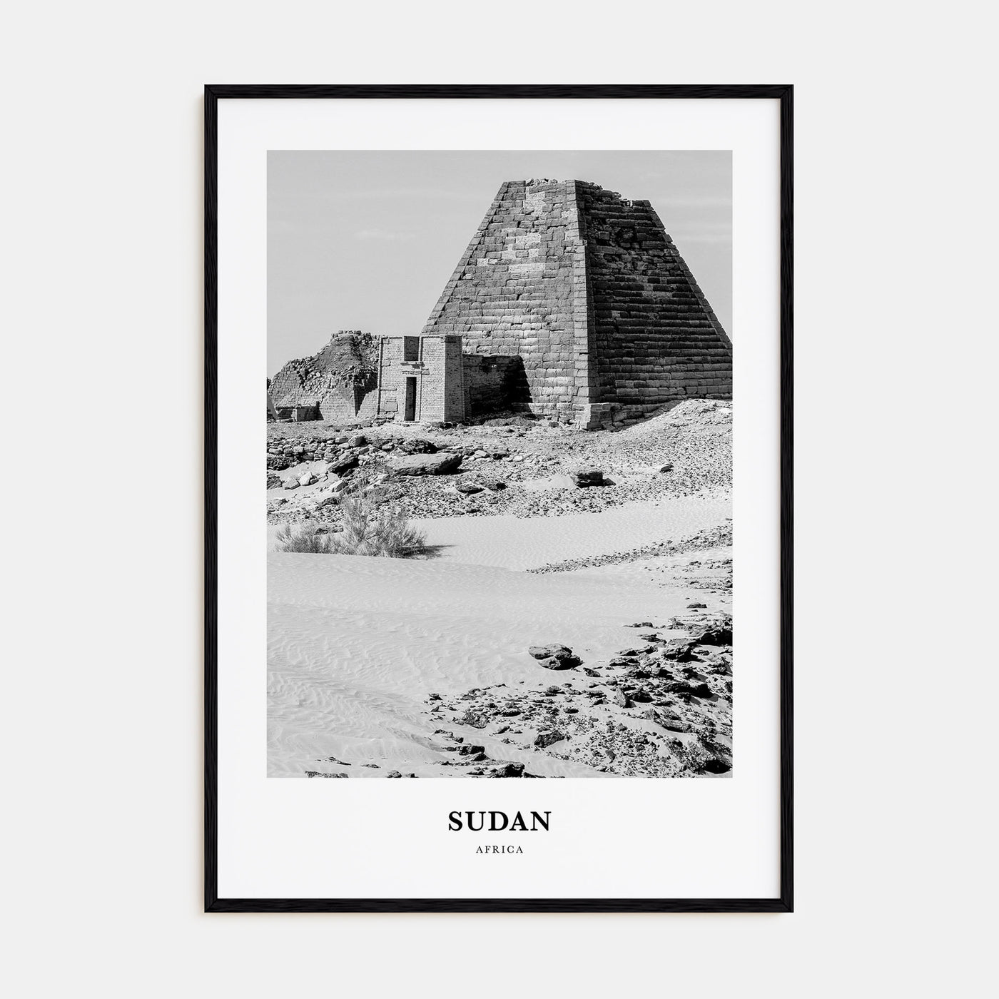Sudan Portrait B&W Poster