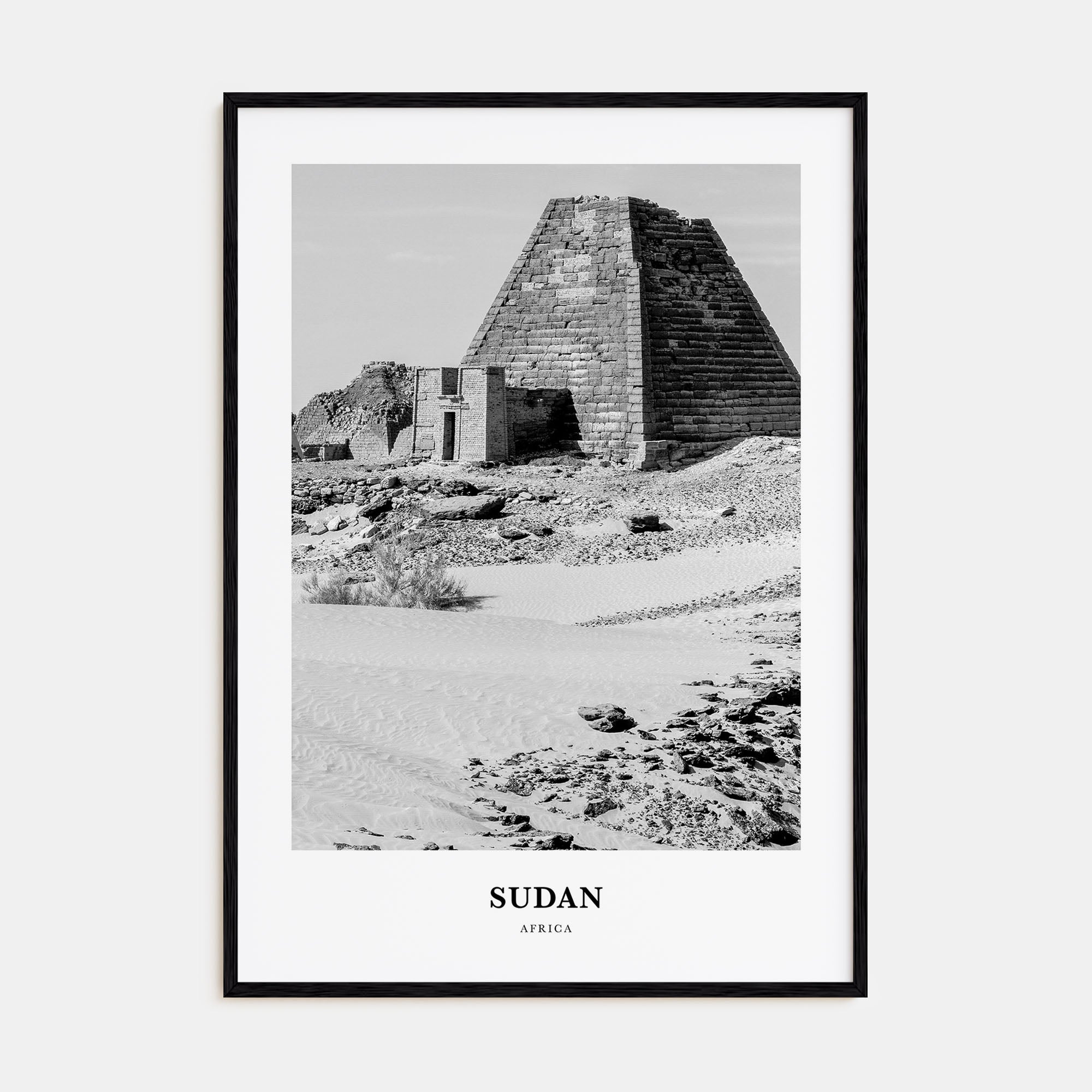 Sudan Portrait B&W Poster
